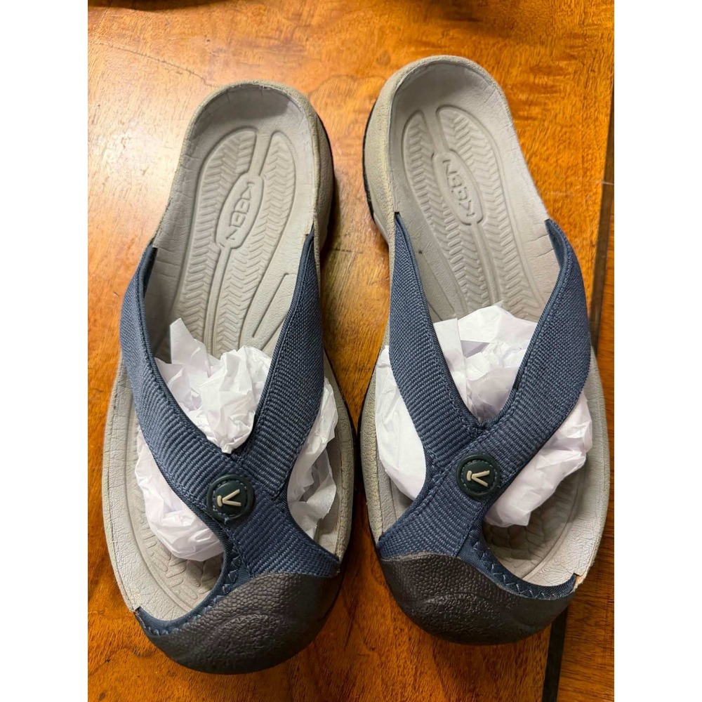 KEEN Mens 8 Blue Kona Flip Flop Sandals Toe Guard Outdoor Sport 1012397